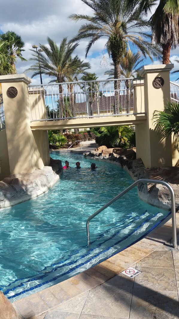 Outdoor pool, a heated pool - Luxury Town House,3 bedroomed, 3 bathrooms at Regal Palms Resort (Davenport)