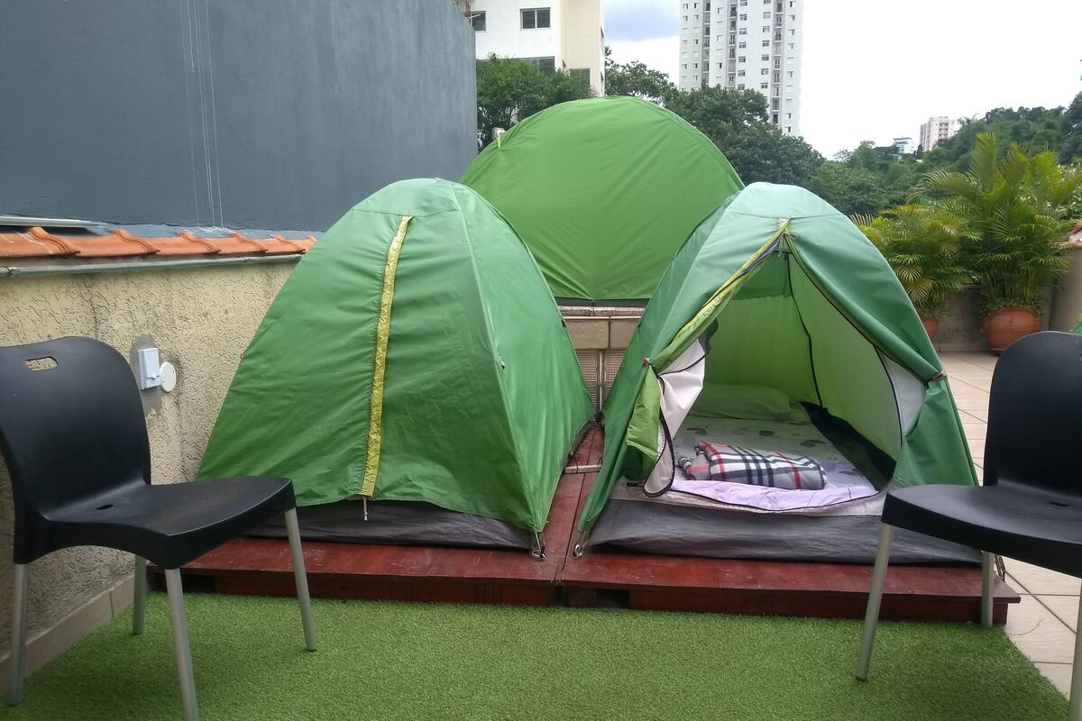 Zelt, Mehrere Schlafzimmer, Stadtblick