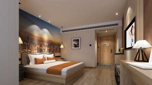 Desk, blackout drapes, WiFi (free) - Shuangfa Hotel Chengdu East Station (Chengdu)