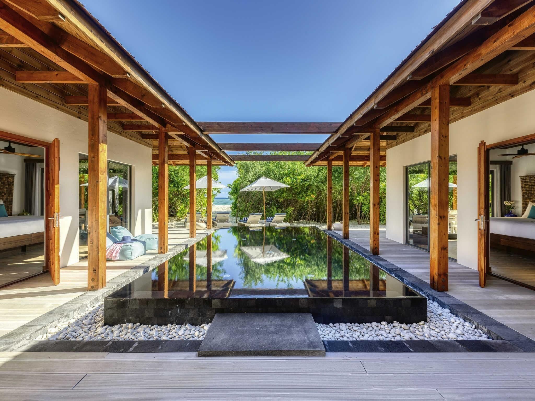 Four Bedroom Beach Pool Residence | Memory foam beds, minibar, in-room safe, individually decorated