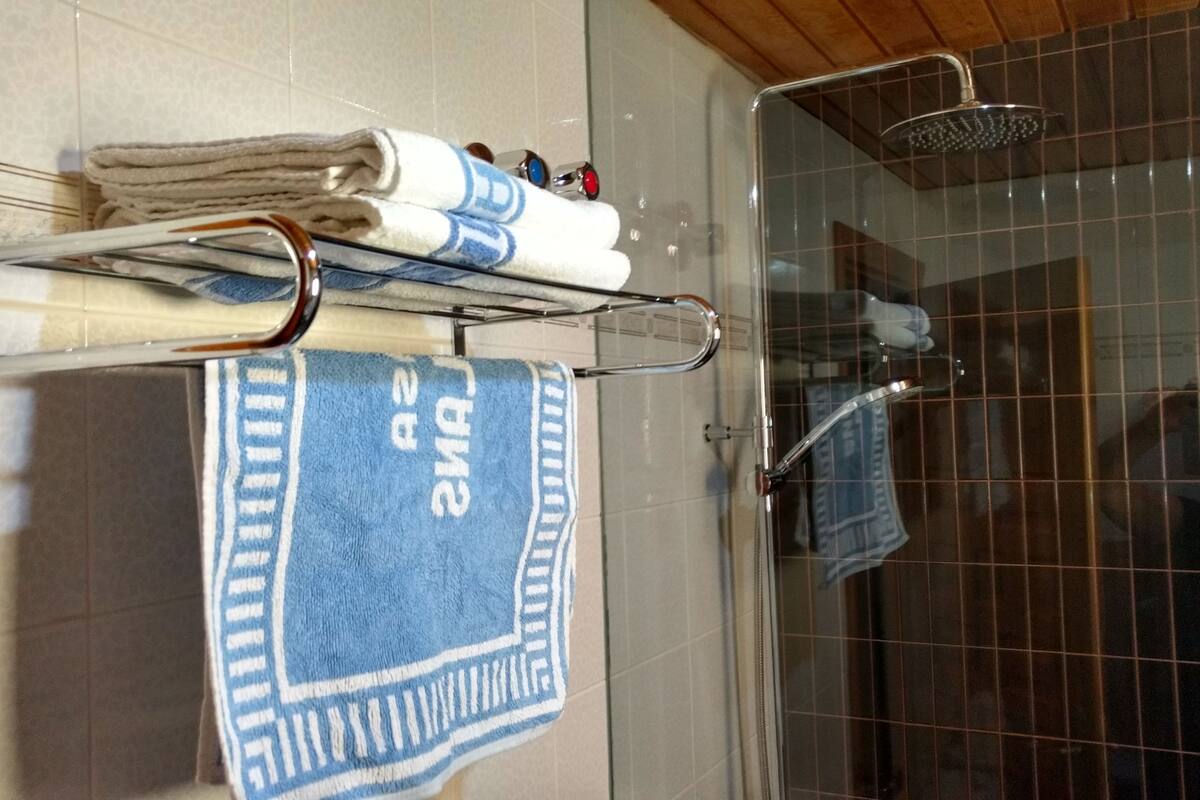 basic twin room | bathroom shower