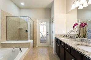 Family Villa, Multiple Bedrooms, Garden Area | Jetted tub