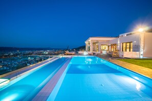 Exterior - Villa Kedria with a panoramic ocean view (Chania)