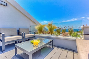 Luksusleilighet, 1 soverom, spabadekar | Terrasse/patio