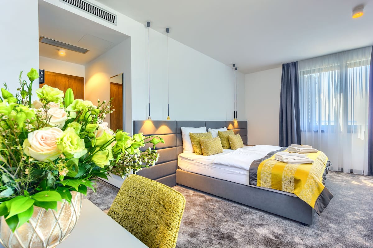 Deluxe Double or Twin Room | Living room | Plasma TV