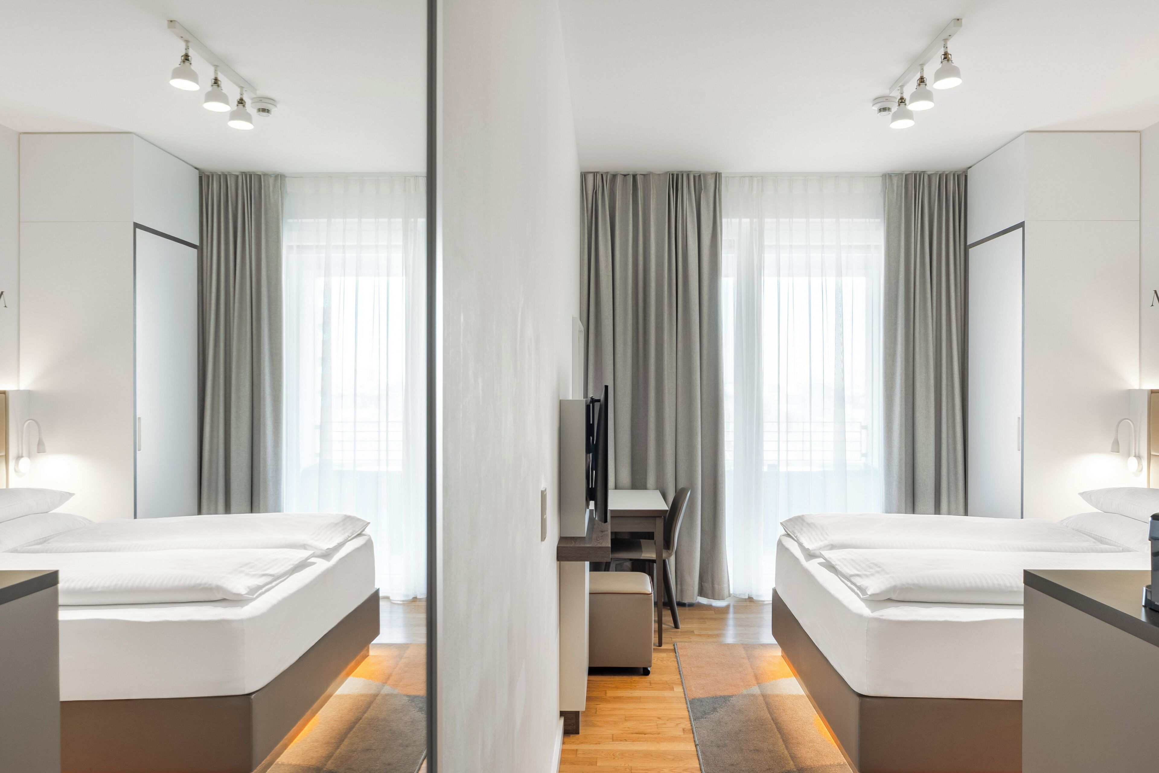 Studiolejlighed - 1 queensize-seng - balkon | Allergivenligt sengetøj, pengeskab på værelset, skrivebord