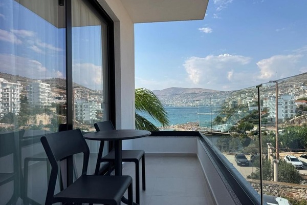 Blick vom Balkon