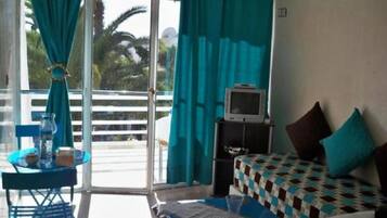 Studio, 1 phòng ngủ | Khu phòng khách | TV plasma 32-inch có truyền hình vệ tinh, TV