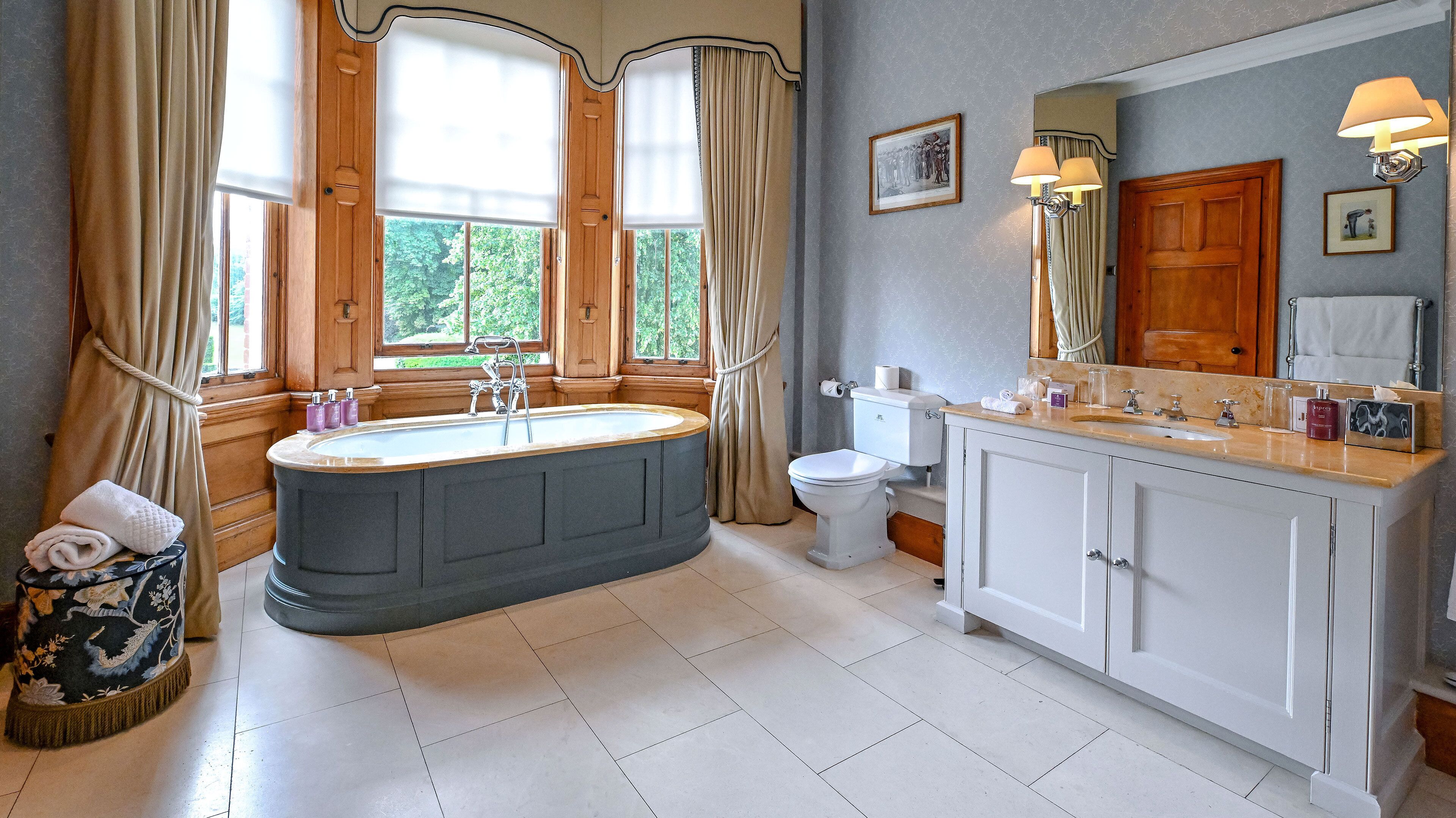 free toiletries, hair dryer, bathrobes, slippers