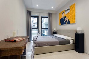 Lägenhet Deluxe | Sängtillbehör av högsta kvalitet, duntäcken och minibar