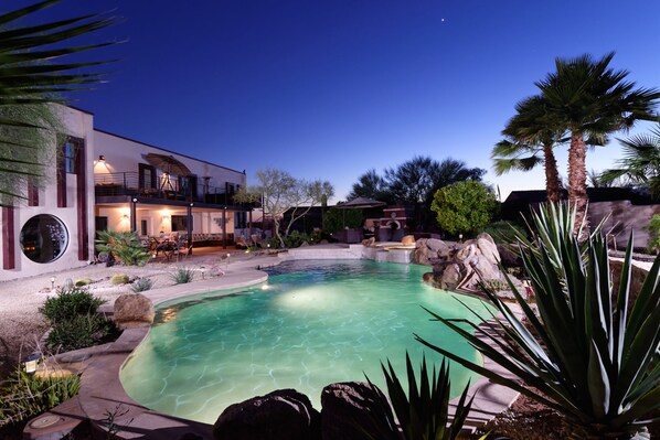 Outdoor pool, a heated pool