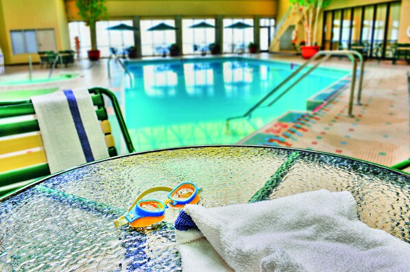Indoor pool, open 7:00 AM to midnight, sun loungers