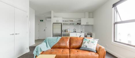 Flat-screen TV, Netflix, DVD player