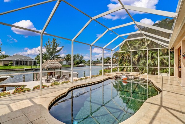 A heated pool