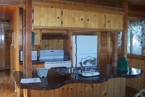 Frigorífico grande, microondas, horno y placa de cocina