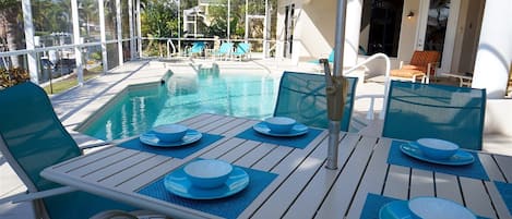 A heated pool
