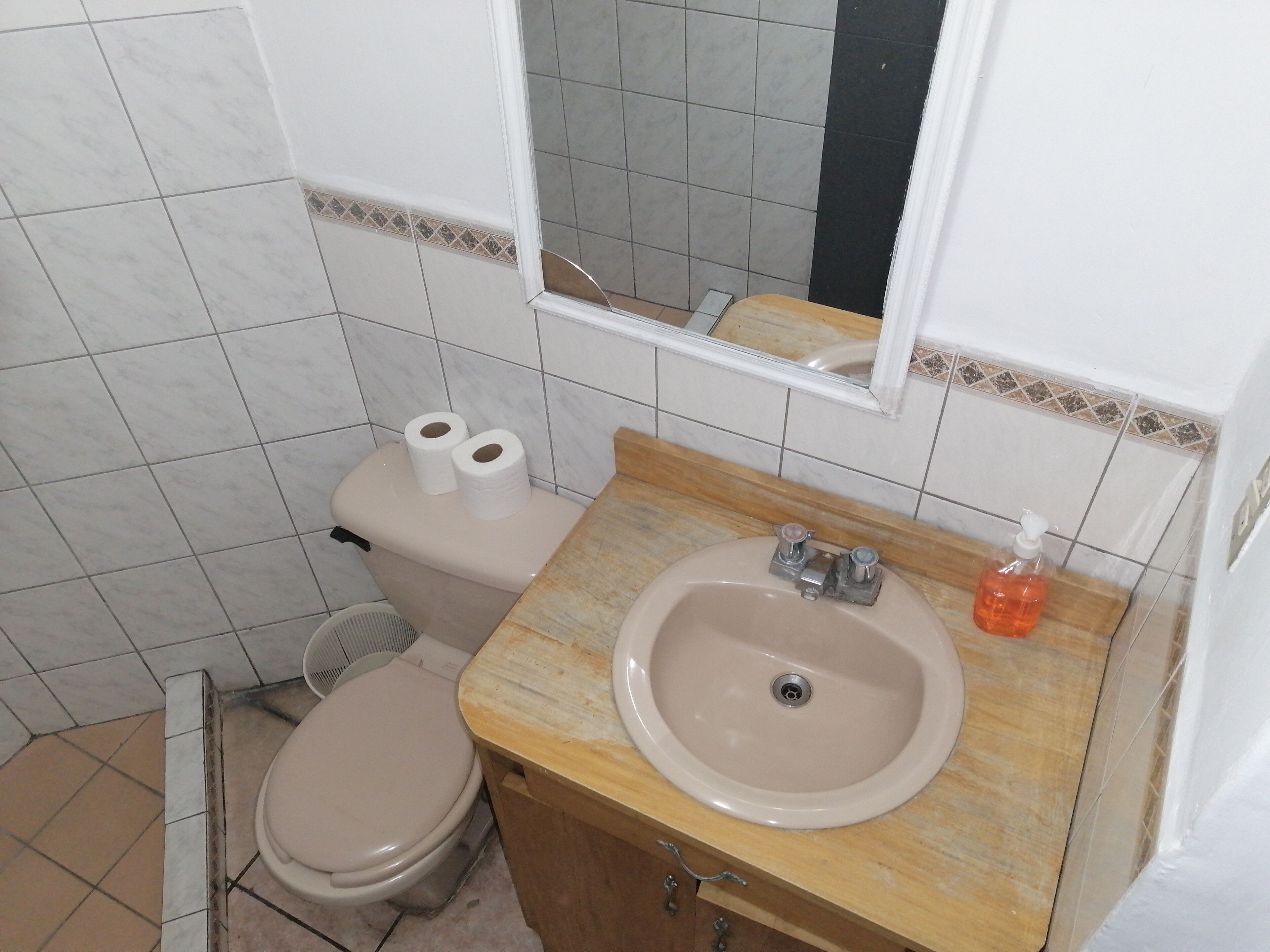 economy double room, 1 double bed, non smoking, private bathroom | bathroom | shower, rainfall showerhead, free toiletries, hair dryer