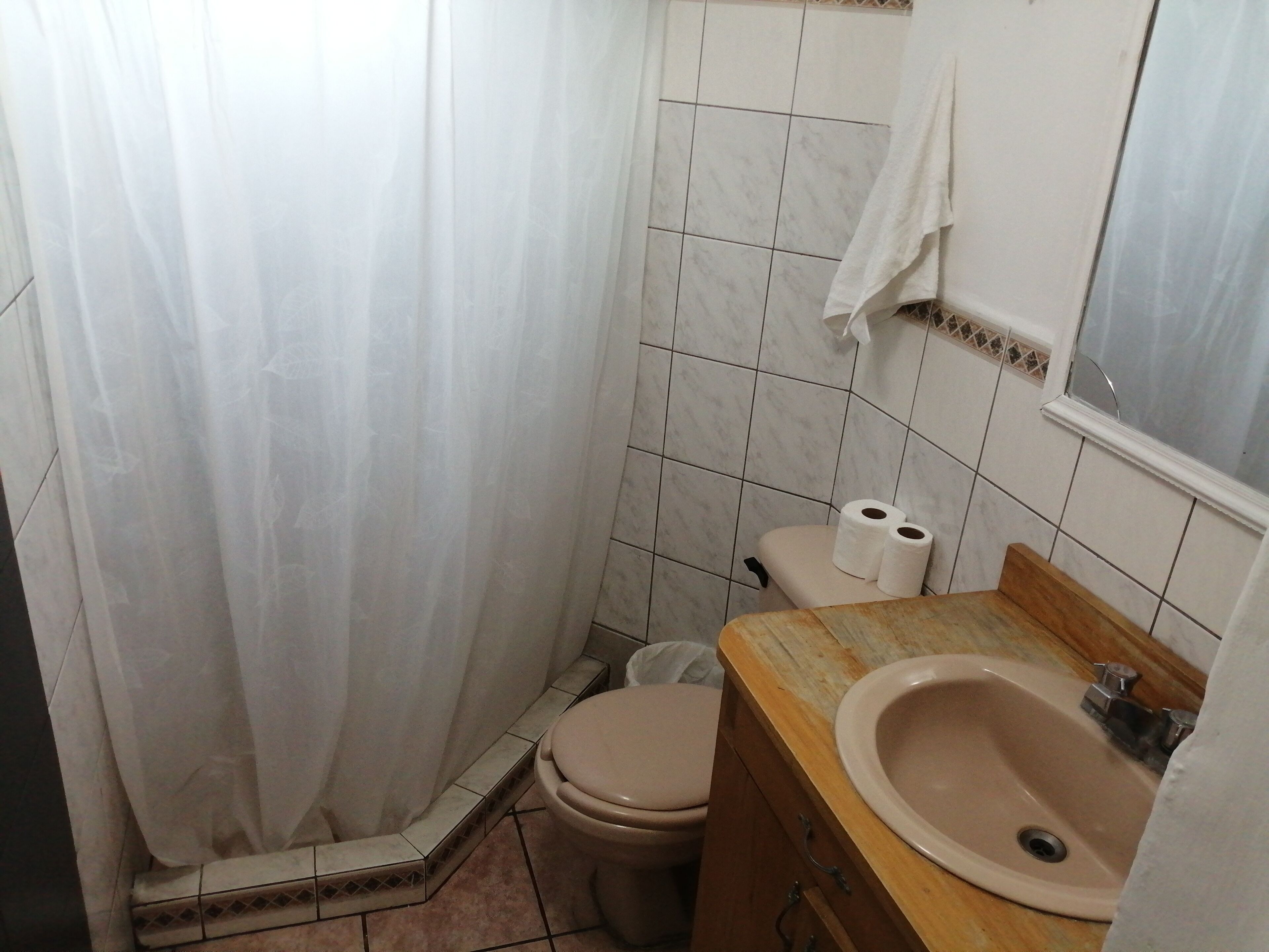 economy double room, 1 double bed, non smoking, private bathroom | bathroom | shower, rainfall showerhead, free toiletries, hair dryer