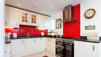 Fridge, oven, stovetop, dishwasher