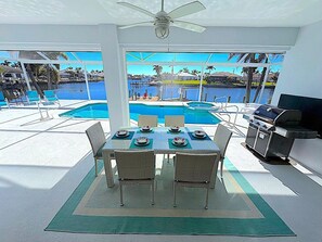 A heated pool