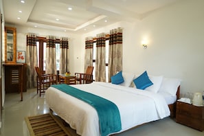 Honeymoon cottage, 1 slaapkamer, toegankelijk voor mindervaliden, uitzicht op tuin | Lakens van Egyptisch katoen, luxe beddengoed, een kluis op de kamer