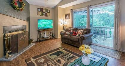 BALCONY OVERLOOKING RIVER | DOWNTOWN HELEN