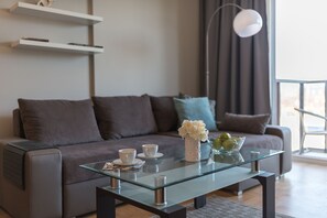 Business Apartment | Living area | Flat-screen TV - P&O Apartments Konstruktorska (Warsaw)