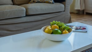 Comfort Apartment | Living room | Flat-screen TV - P&O Apartments Podwale 4 (Warsaw)