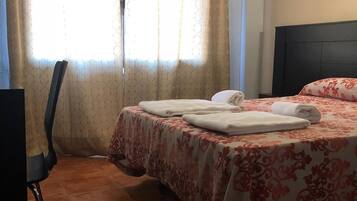 Blackout drapes, bed sheets