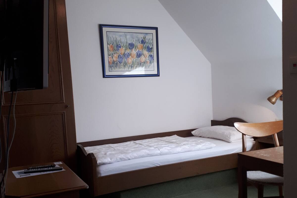 Habitación individual básica | Escritorio, wifi gratis y ropa de cama