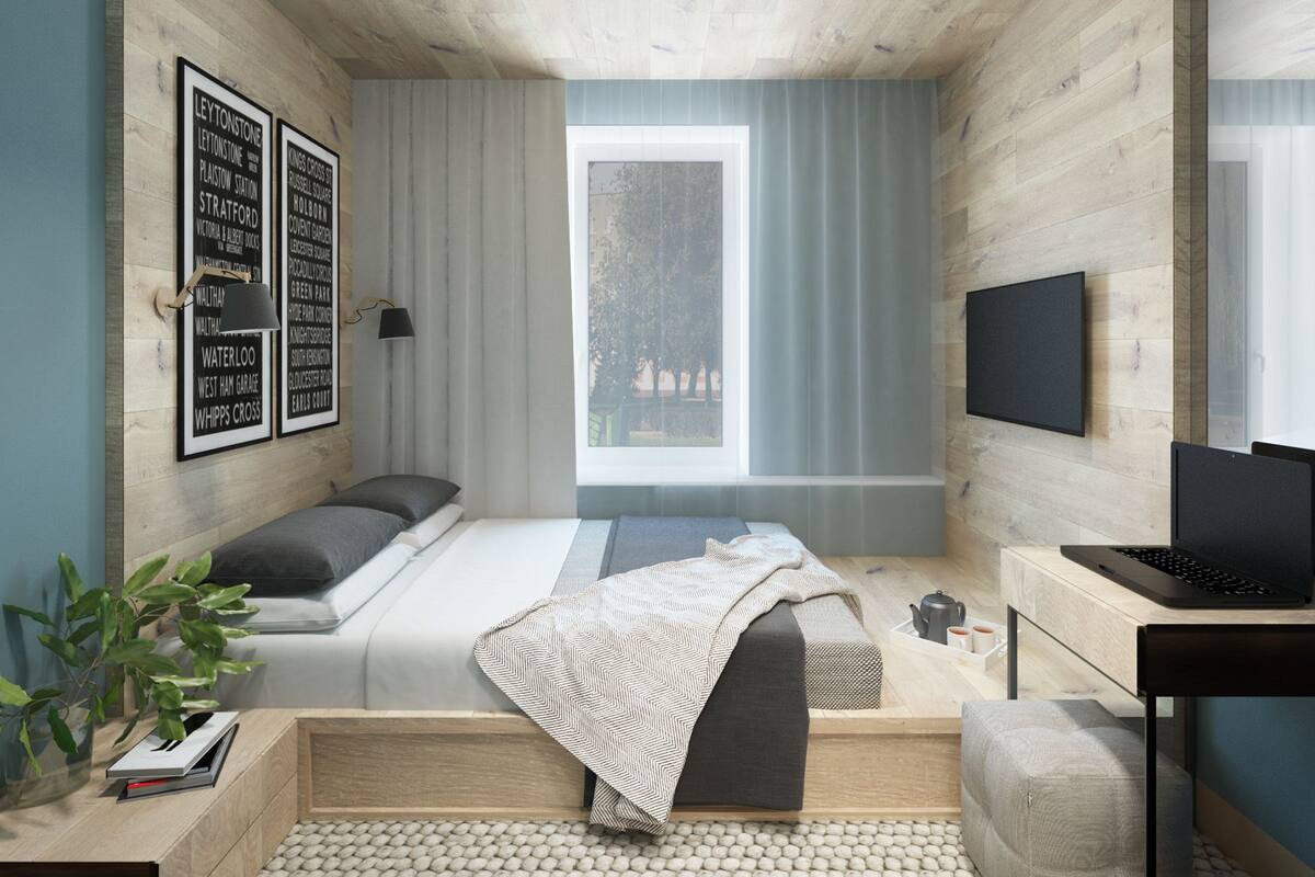 Kamar Double, 1 Tempat Tidur Double, Bebas Asap Rokok | Tirai kedap cahaya, setrika/meja setrika, Wi-Fi gratis, dan seprai linen