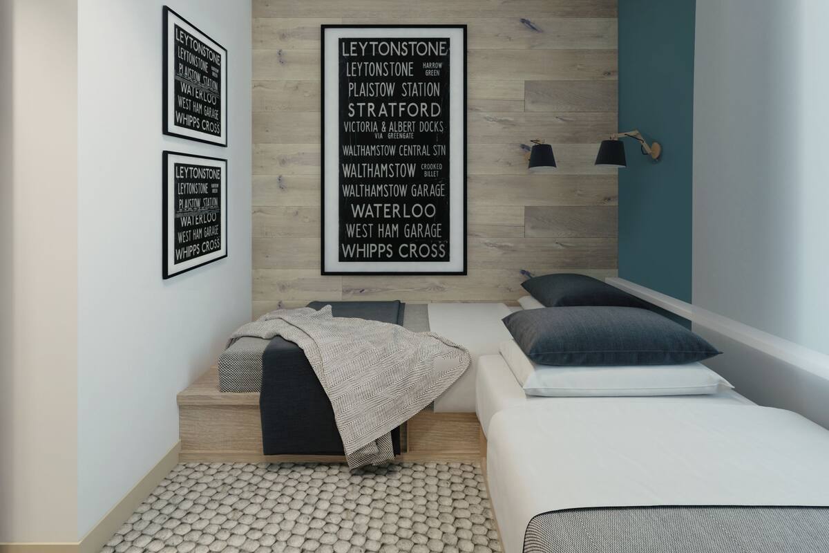 Kamar Twin, 2 Tempat Tidur Twin, Bebas Asap Rokok | Tirai kedap cahaya, setrika/meja setrika, Wi-Fi gratis, dan seprai linen