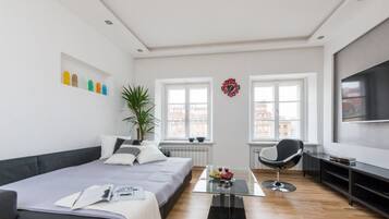 Comfort-Apartment | Schallisolierte Zimmer, Bügeleisen/Bügelbrett, kostenloses WLAN