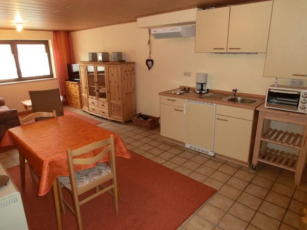 Appartement, 1 chambre, terrasse, vue jardin (Rotling) | Cuisine privée