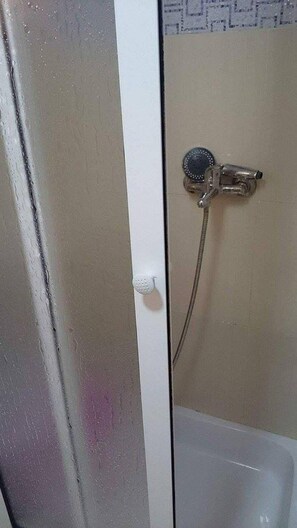 Shower, bidet, towels