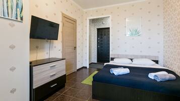 Standard-Apartment | Verdunkelungsvorhänge, Bügeleisen/Bügelbrett, Zustellbetten