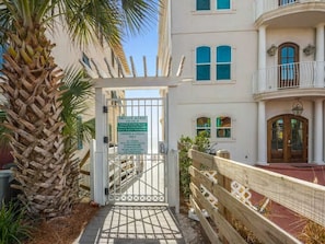 entrance to a classic property with a secure gated access.