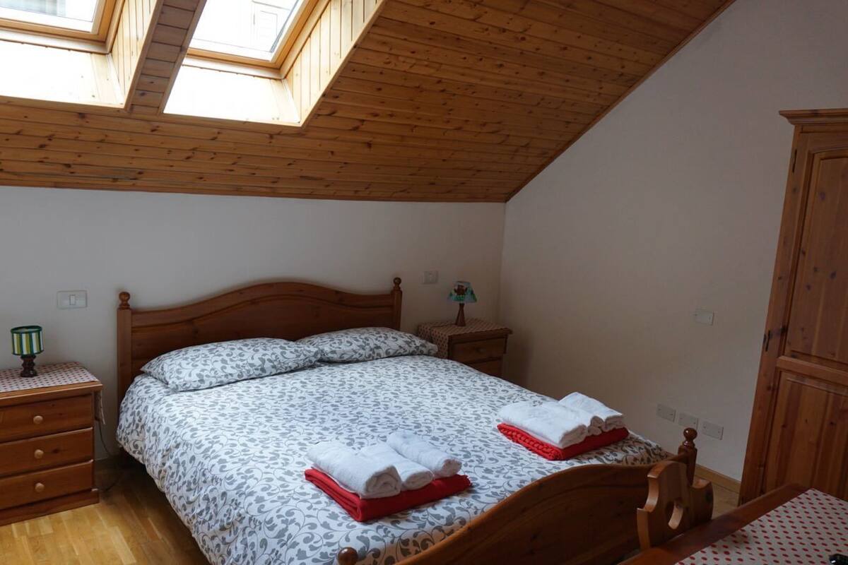 Habitación con 1 cama matrimonial o 2 individuales | Escritorio, cortinas blackout y ropa de cama