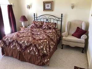 Double Room (Burgandy) | Premium bedding, pillow-top beds, individually decorated - The Abbé House Inn (Heber Springs)