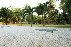 Outdoor banquet area