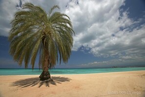Pantai berhampiran, pasir putih 