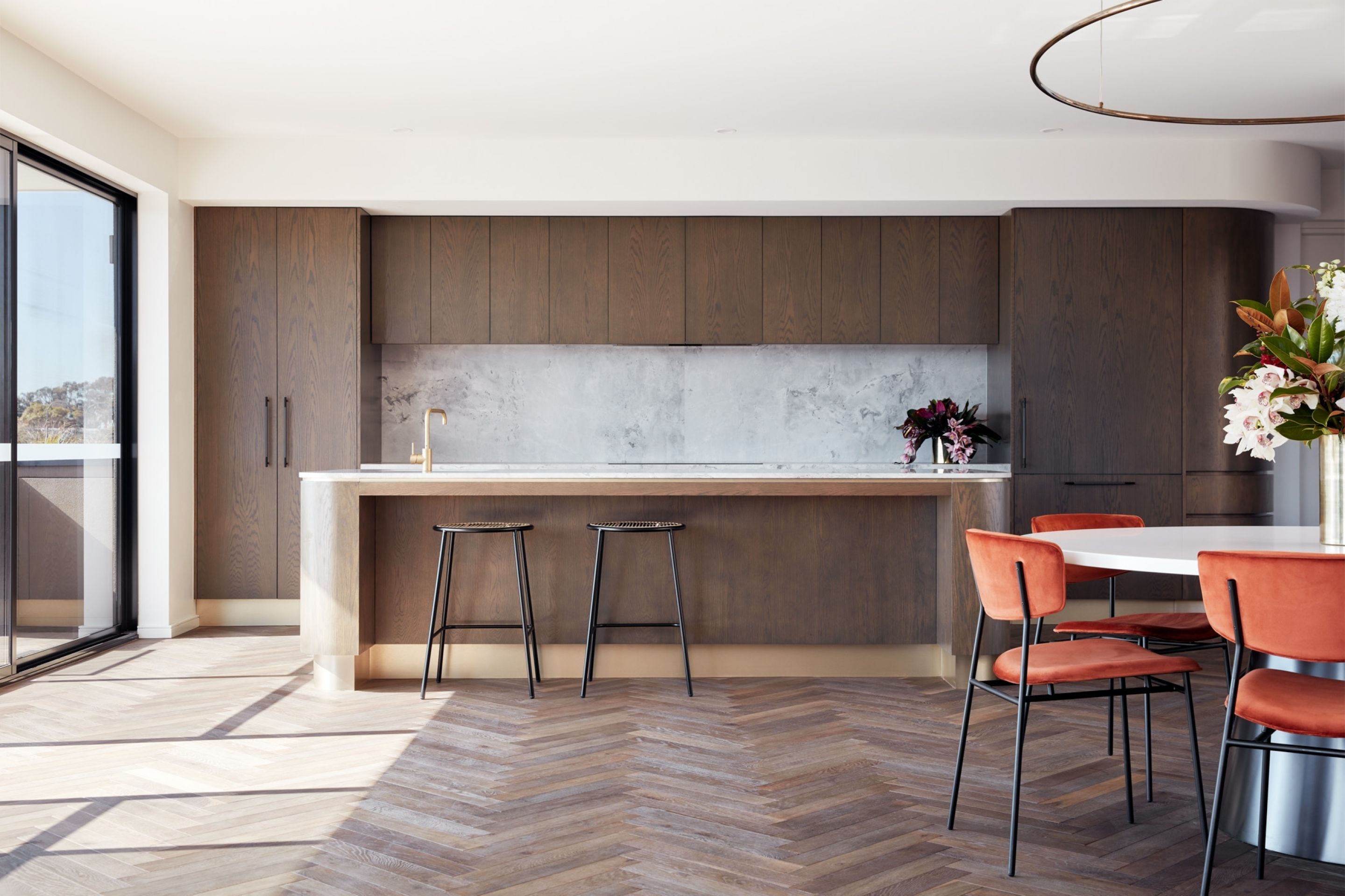 Grand Penthouse, 3 Bedrooms, City View, Executive Level | Private kitchen | Full-size fridge, microwave, oven, stovetop