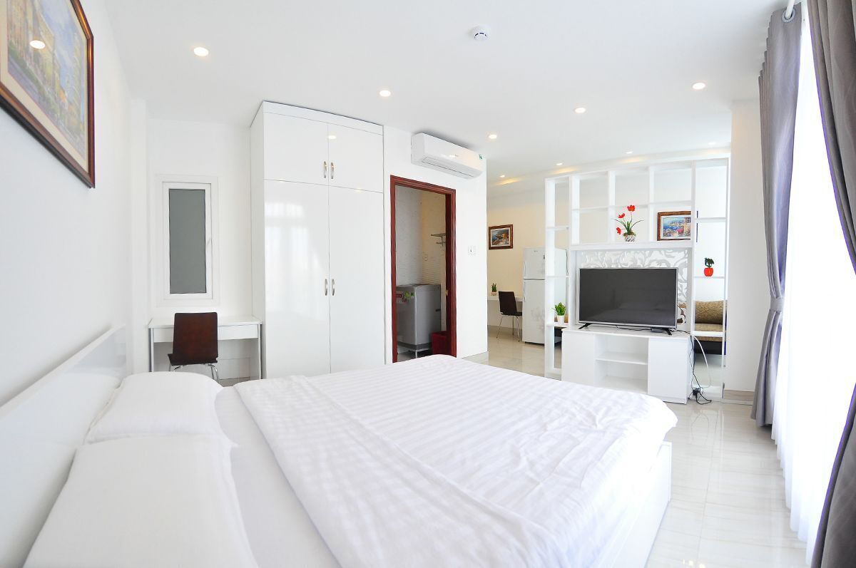 Premium bedding, individually furnished, desk, laptop workspace
