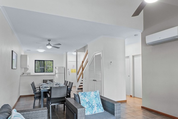 Apartment, 3 Bedrooms, Garden View | Living area | 50-inch flat-screen TV with satellite channels, LCD TV