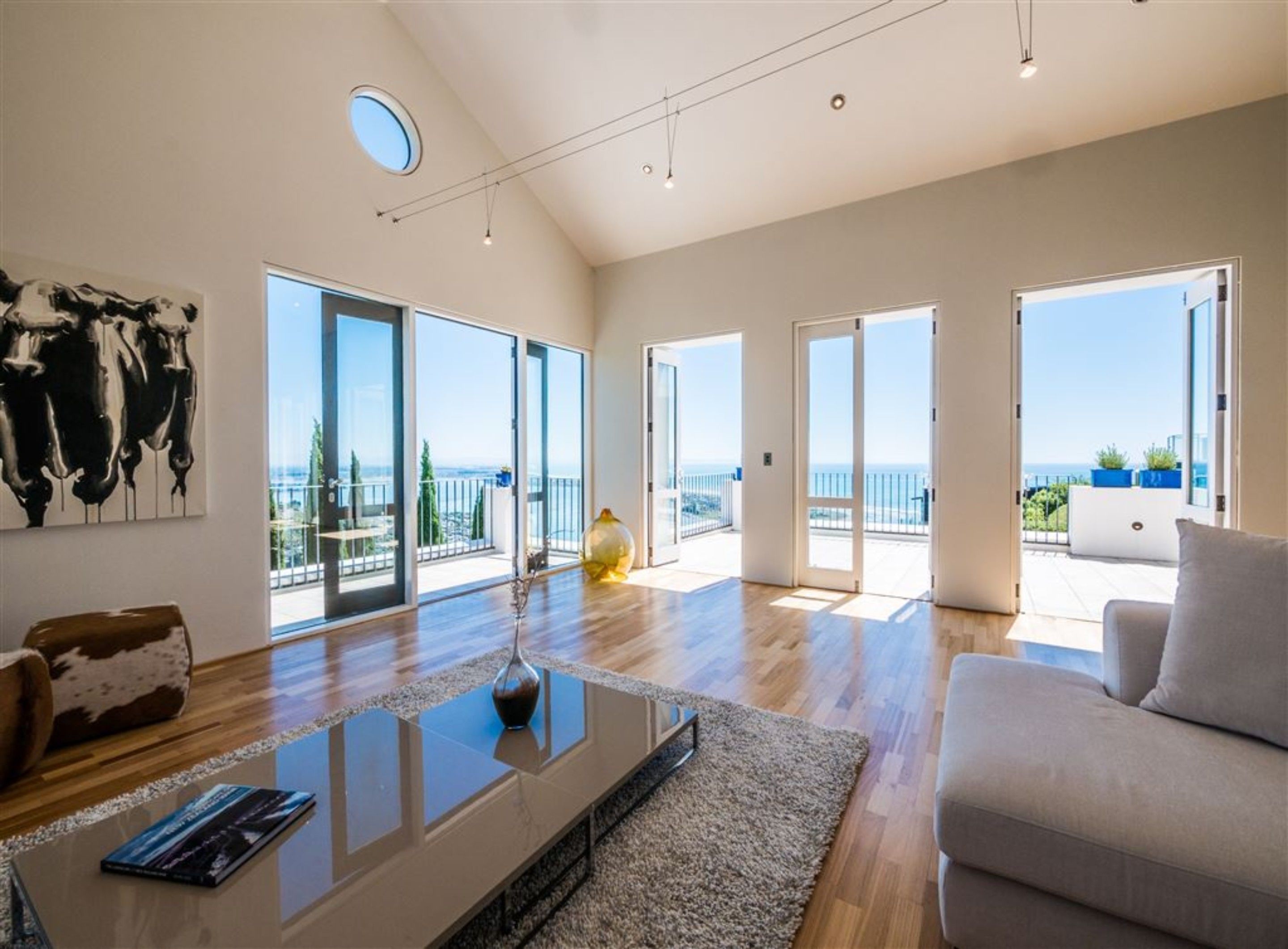 Luxury Villa, Multiple Beds, Ocean View | Living room | Flat-screen TV