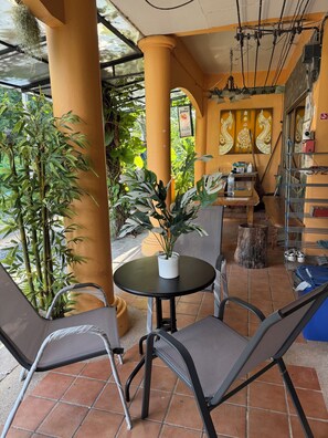 Front of property - evening/night - Dikachaya Hostel (Koh Samui)