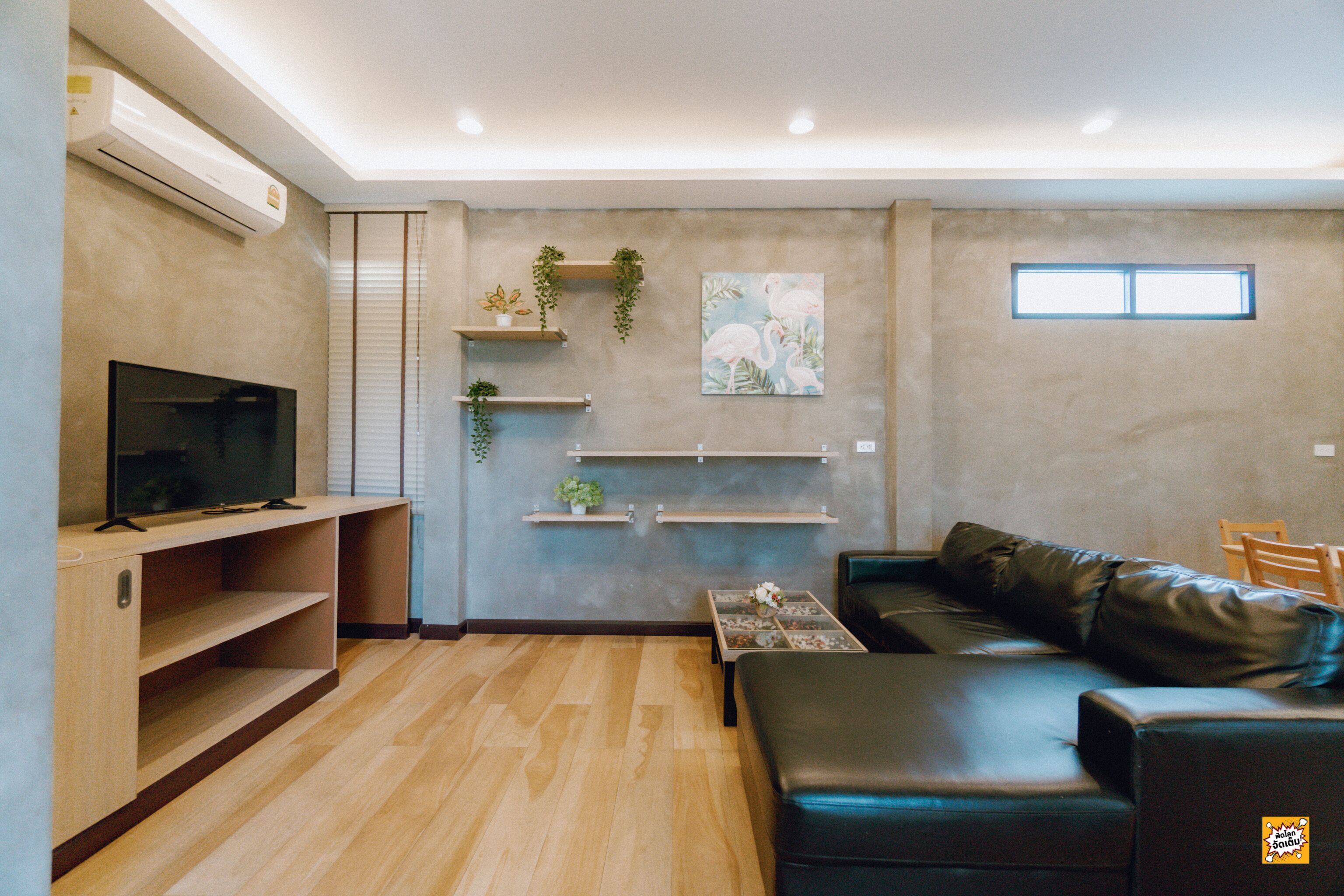 family room with garden | living area | lcd tv