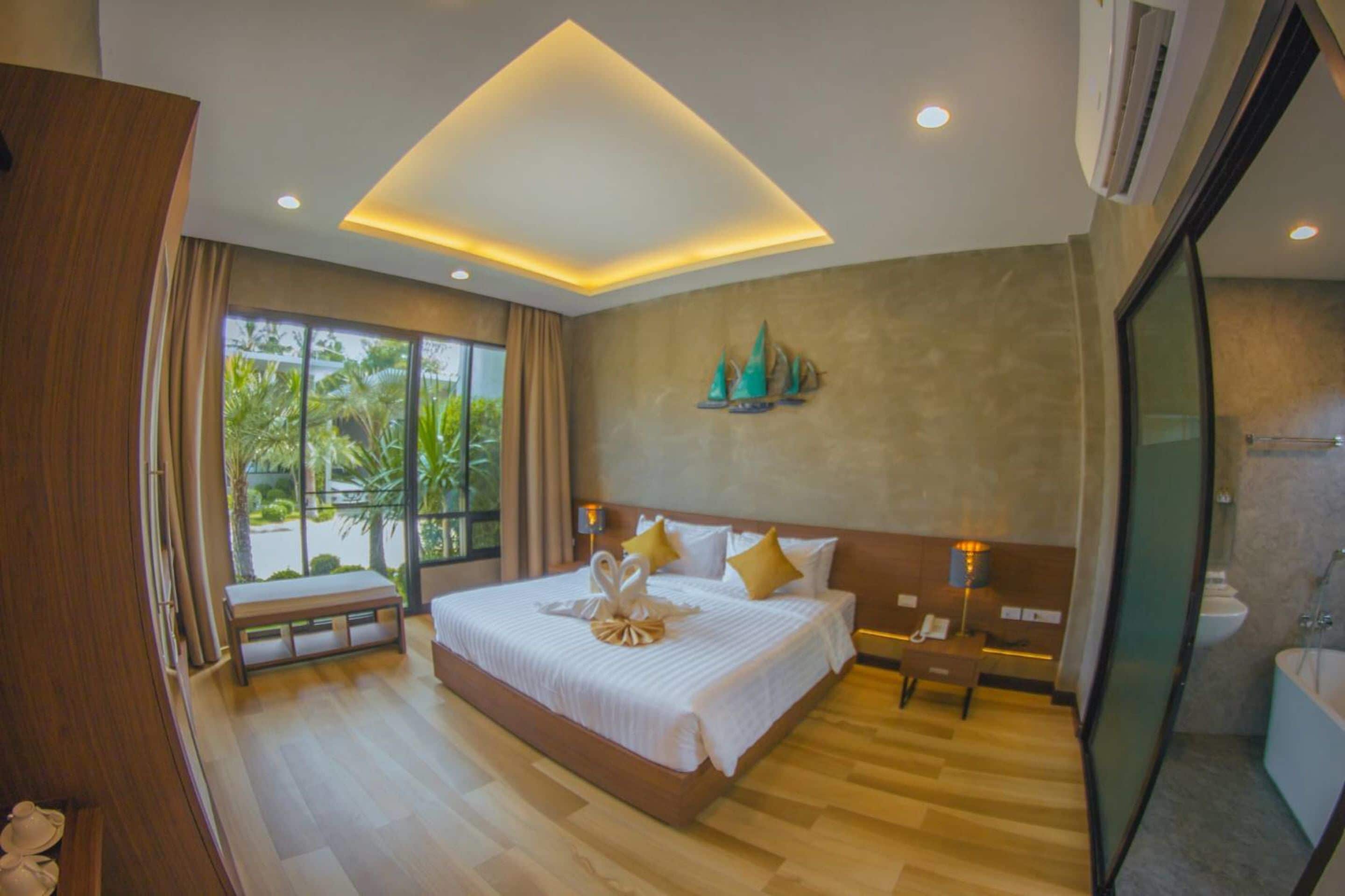 Family Room with Garden | มินิบาร์, ผ้าม่านกันแสง, ห้องเก็บเสียง, เตียงเสริม/เปล