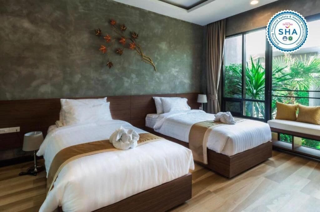 twin room with garden view | minibar, blackout curtains, soundproofing, rollaway beds