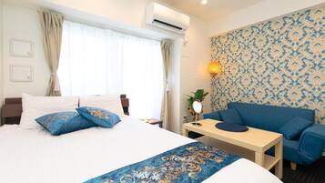 อพาร์ทเมนท์ | โต๊ะทำงาน, ห้องเก็บเสียง, Wi-Fi ฟรี, ผ้าปูที่นอน